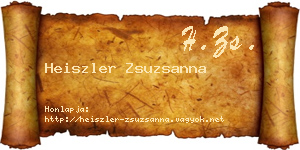 Heiszler Zsuzsanna névjegykártya